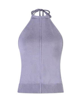 Backless Butterfly Halter Knit Top