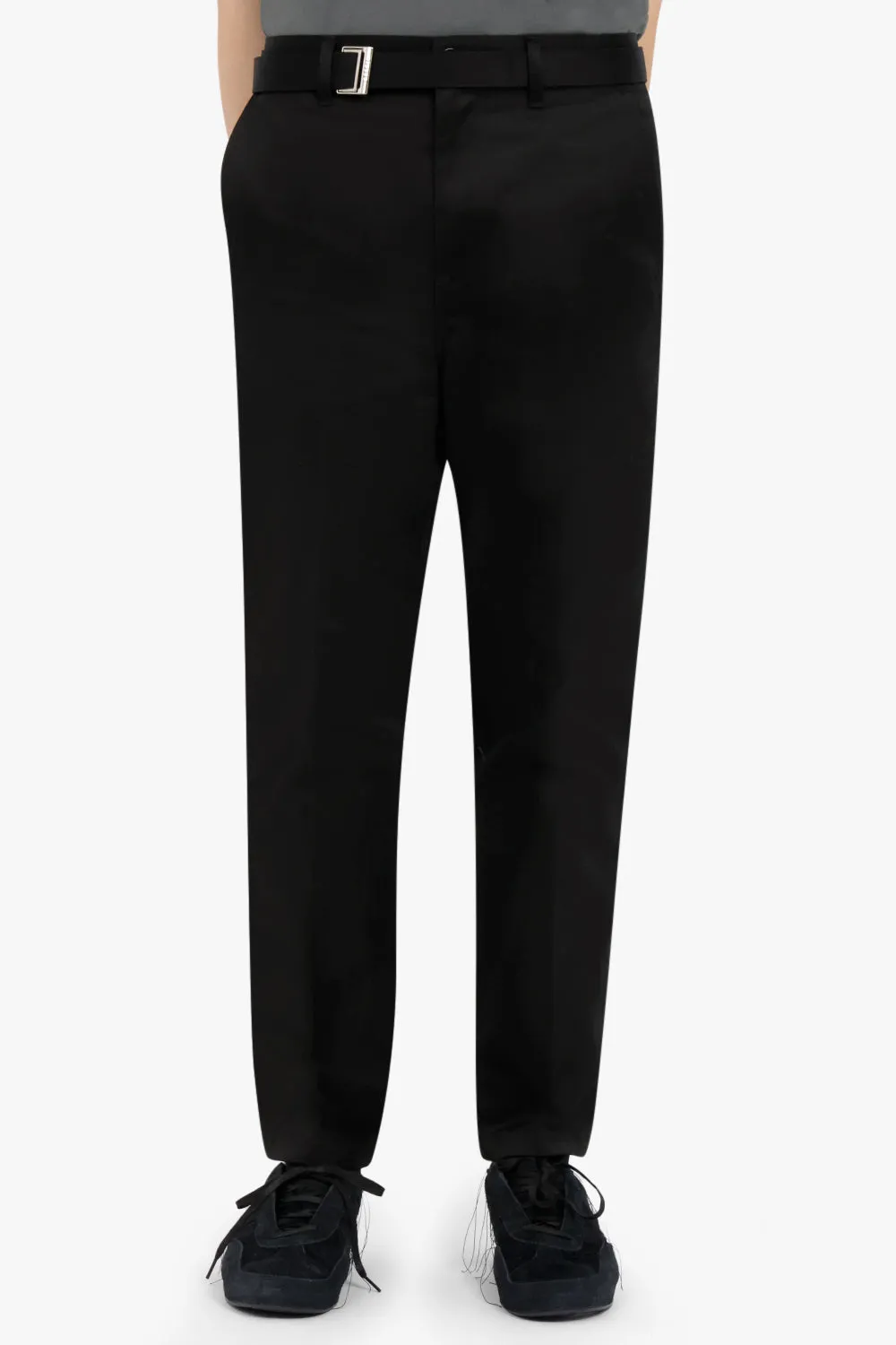 COTTON CHINO PANTS | BLACK
