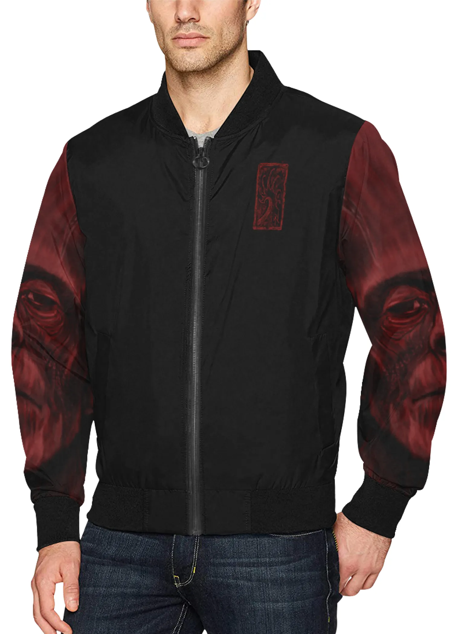 Frankenstein Red Water Bomber Windbreaker Jacket
