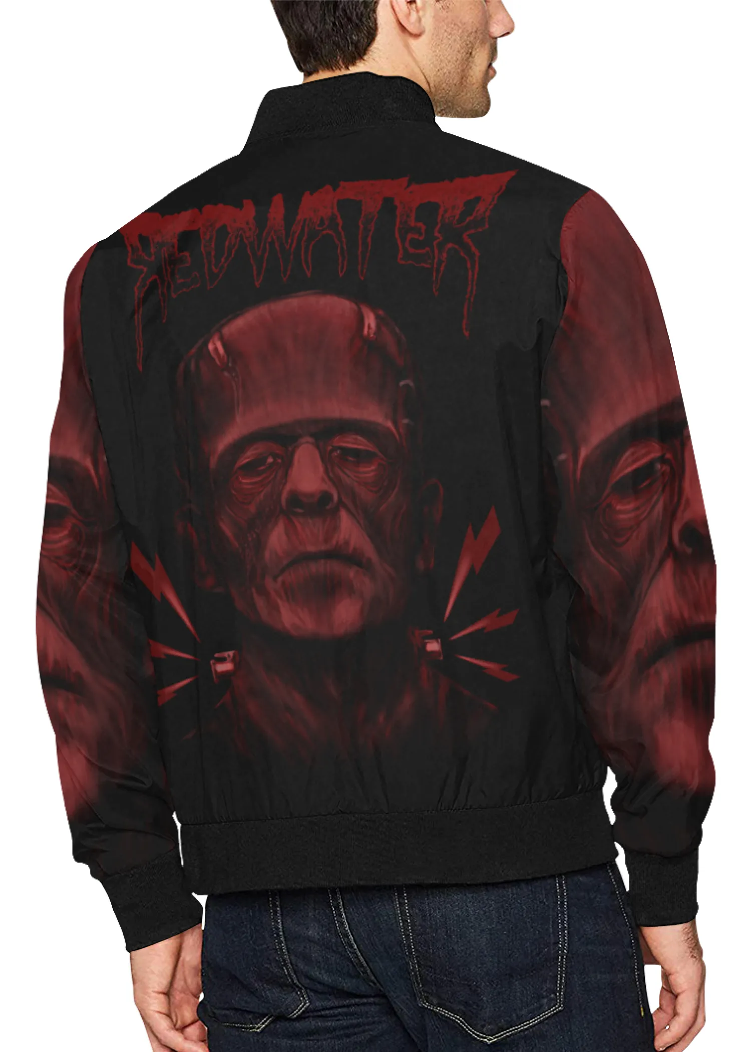 Frankenstein Red Water Bomber Windbreaker Jacket