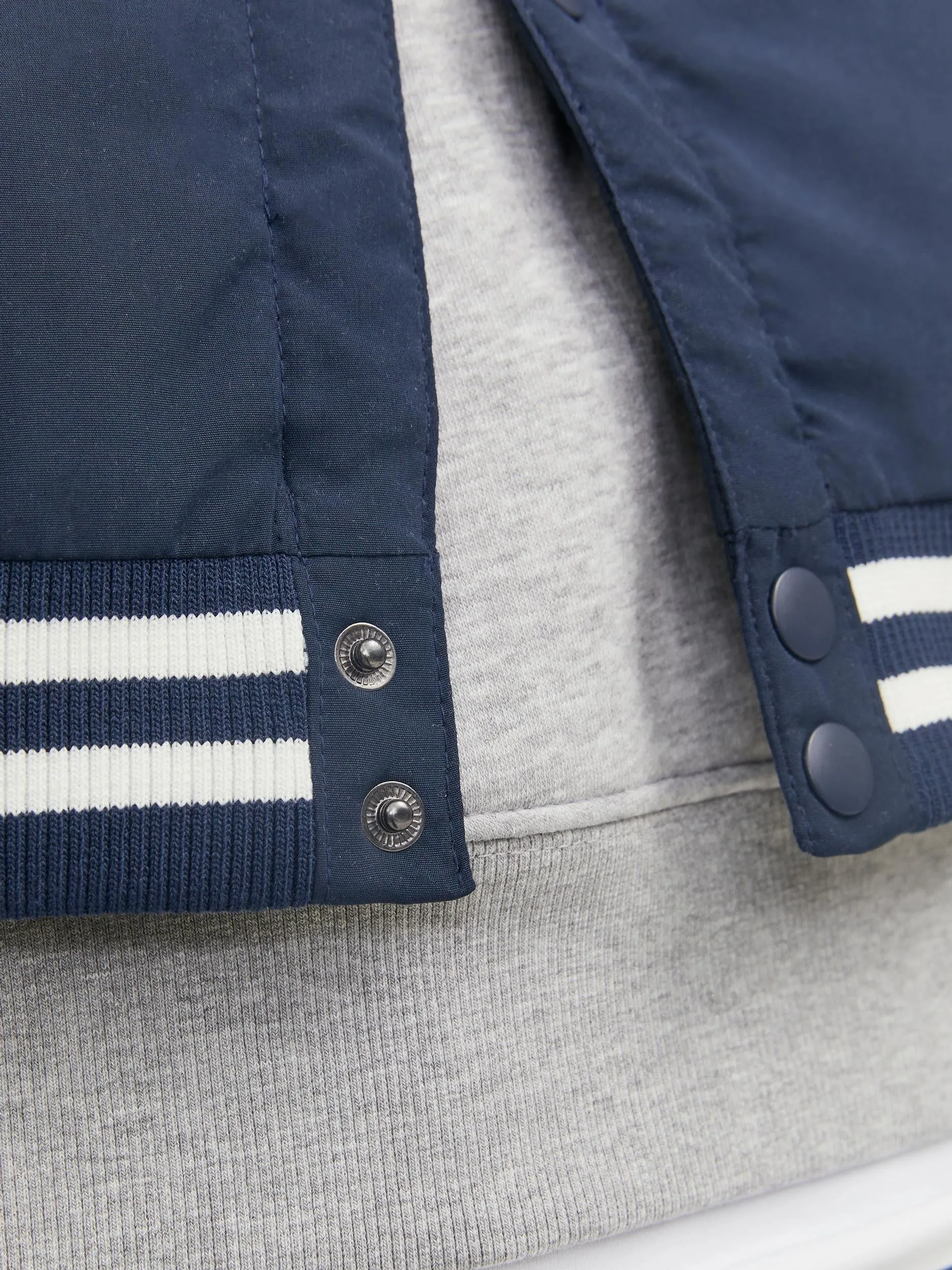 Jack & Jones Warrior Bomber Jacket-NAVY BLAZER