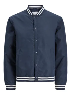 Jack & Jones Warrior Bomber Jacket-NAVY BLAZER