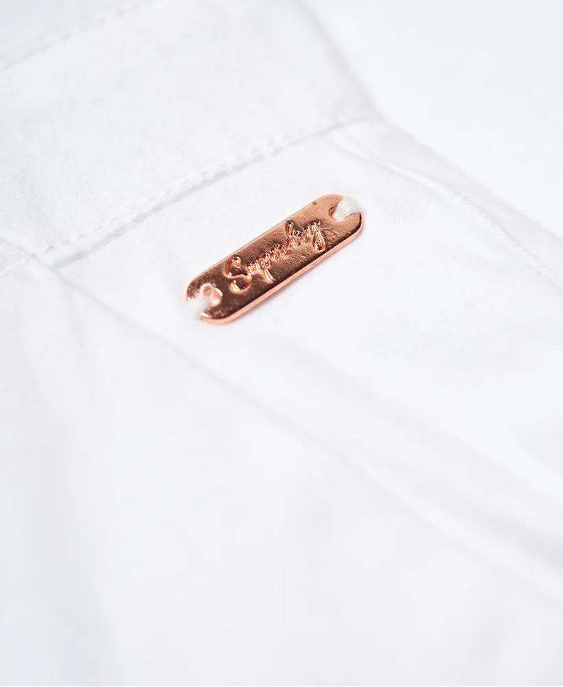 Ladies Superdry City Chino Pants - Optic White