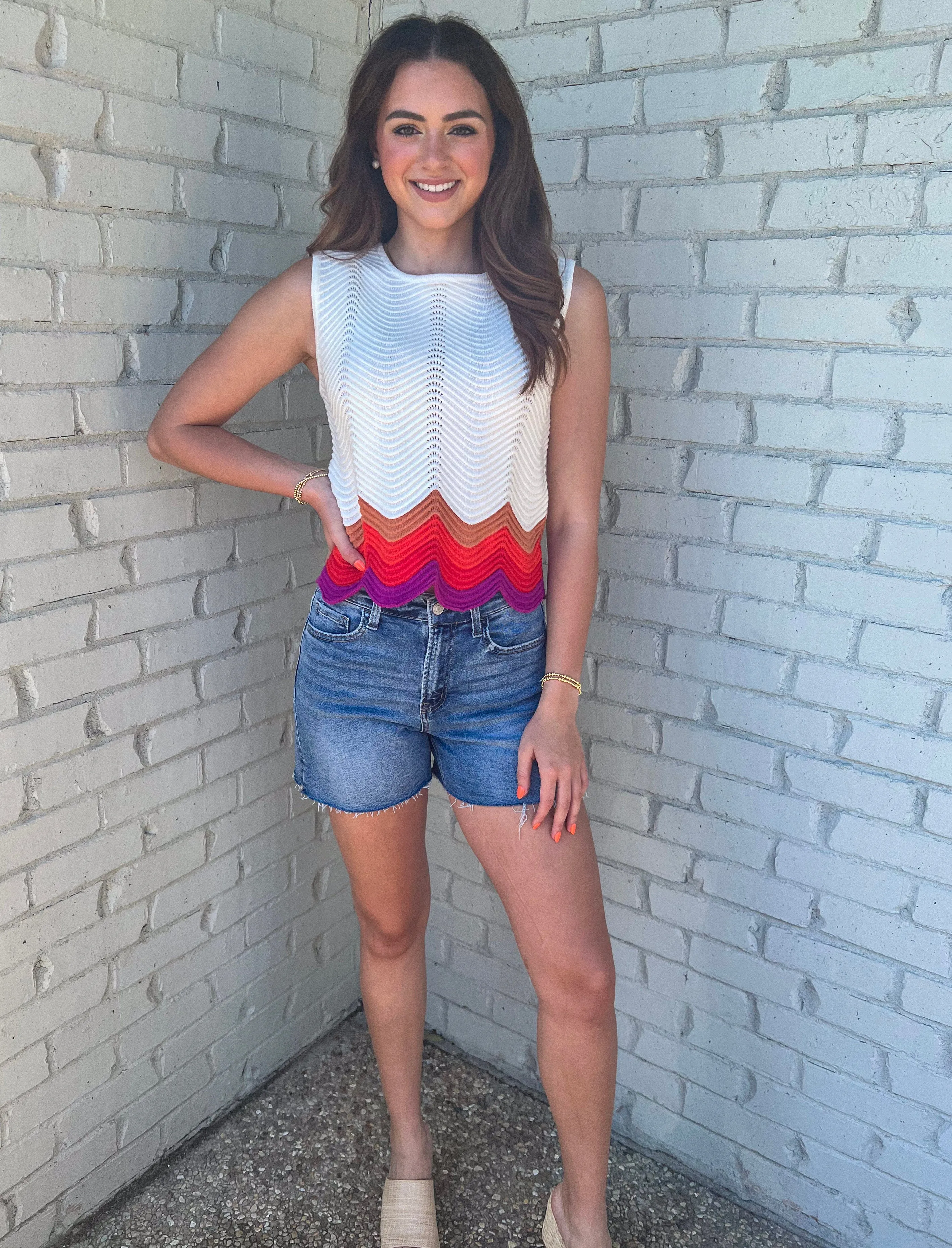 MAKE IT WORK DENIM CUT OFF SHORTS