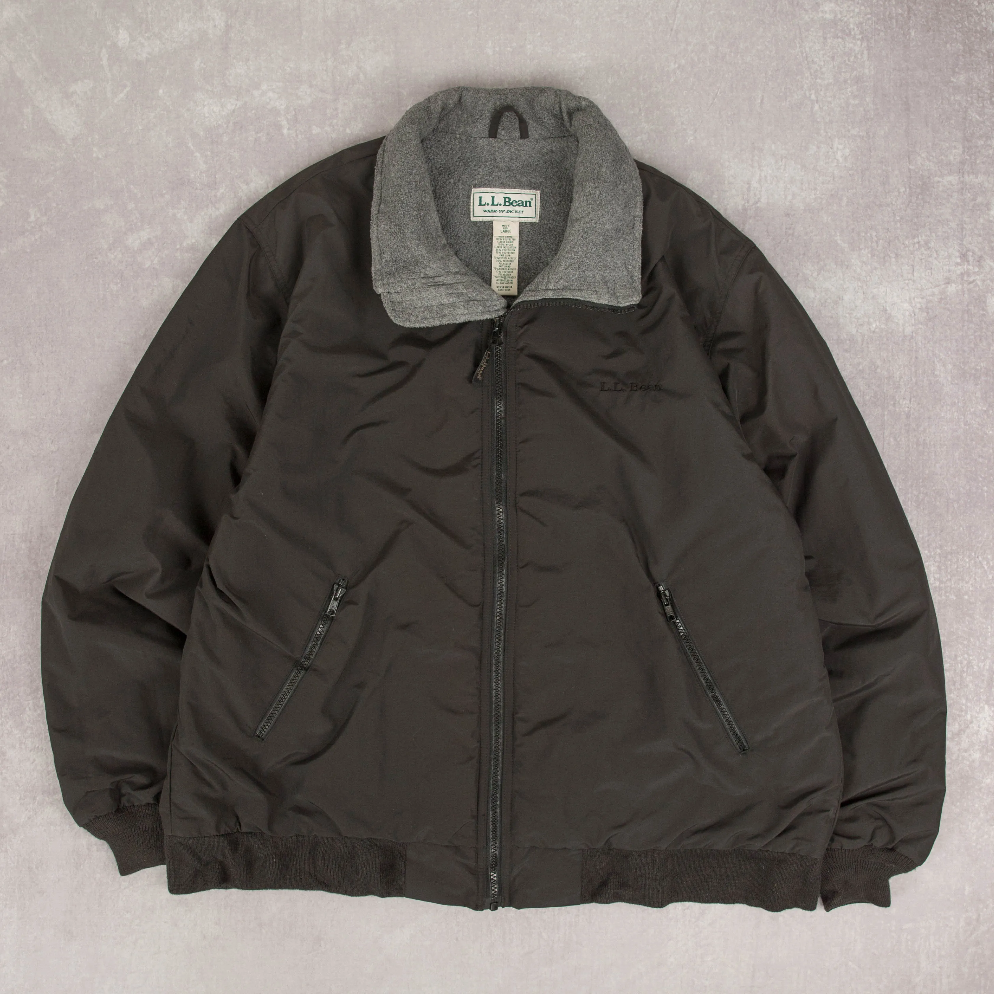 MEN'S VINTAGE L.L.BEAN WARM-UP BOMBER JACKET - LARGE