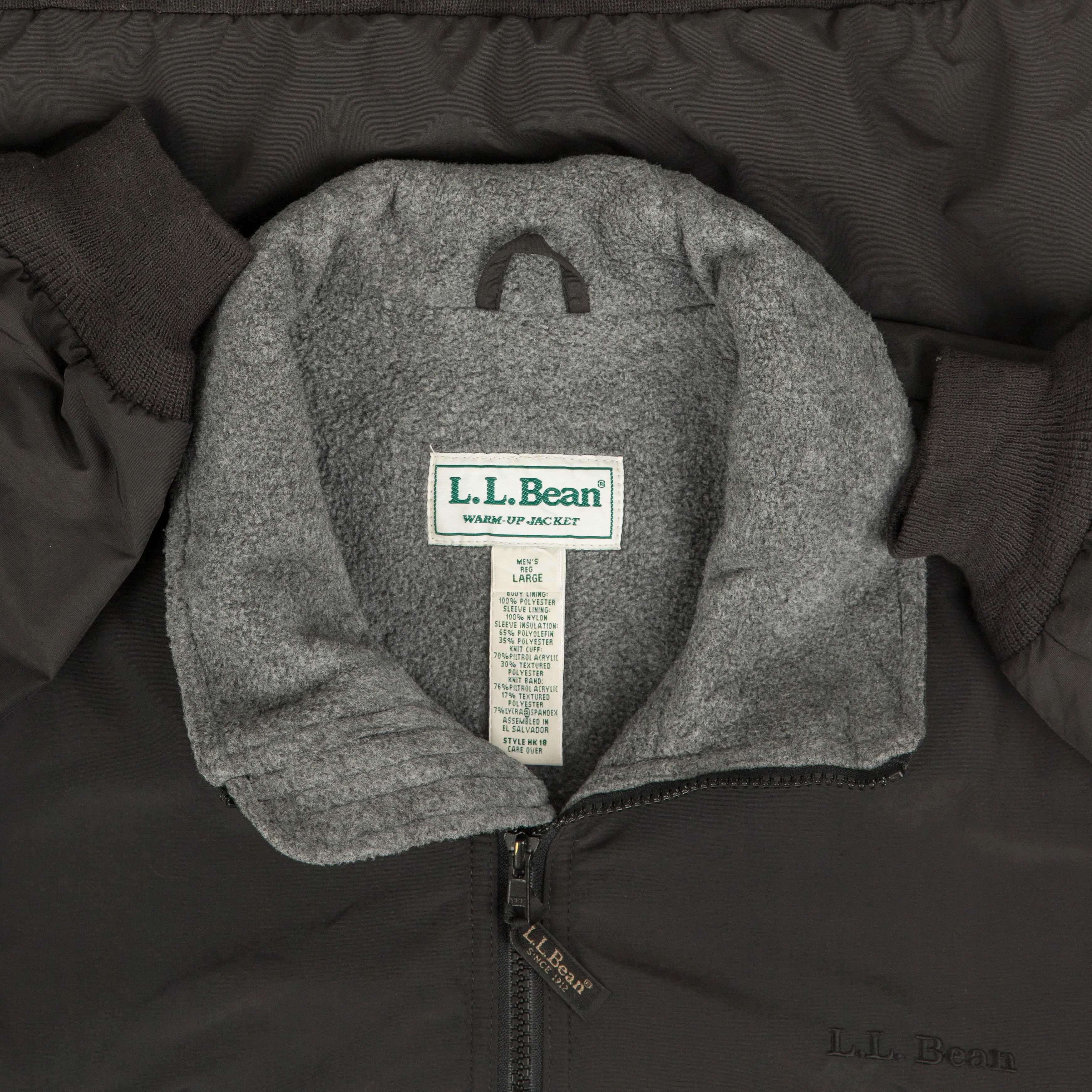 MEN'S VINTAGE L.L.BEAN WARM-UP BOMBER JACKET - LARGE