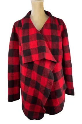 Ralph Lauren women's red/black plaid cardigan size XXL