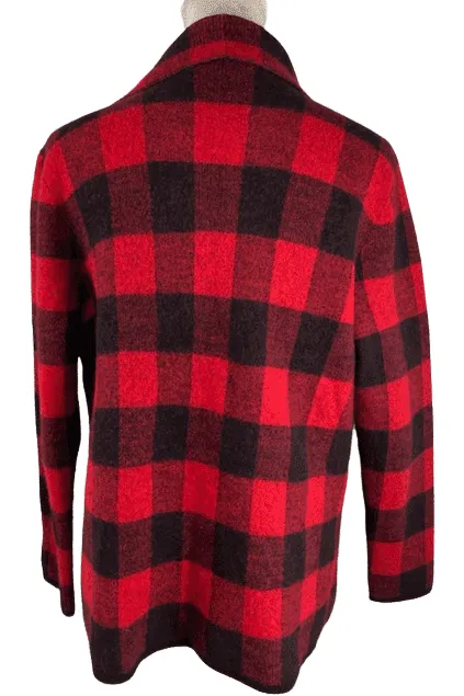 Ralph Lauren women's red/black plaid cardigan size XXL