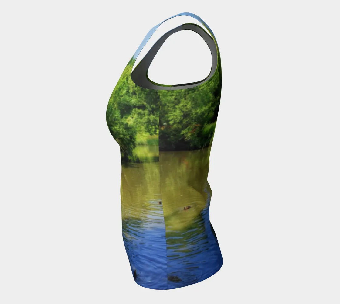 Women's All-Over Fitted Regular Tank Top - Confederation Park Pond
