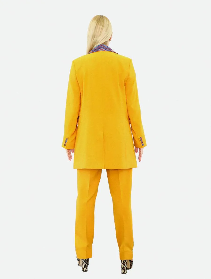 Yellow Oversize Women's Suit